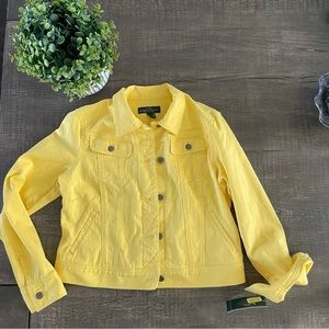 NWT
Ralph Lauren yellow Jean jacket large